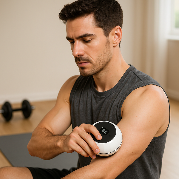 Calama Wireless Electric Cupping Massager – 3-in-1 Cupping & Heat Therapy for Tension Relief