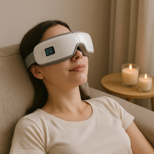 Calamaa EyeCalm Rechargeable Eye Massager – Air Compression & Heat Therapy for Relief from Eye Strain